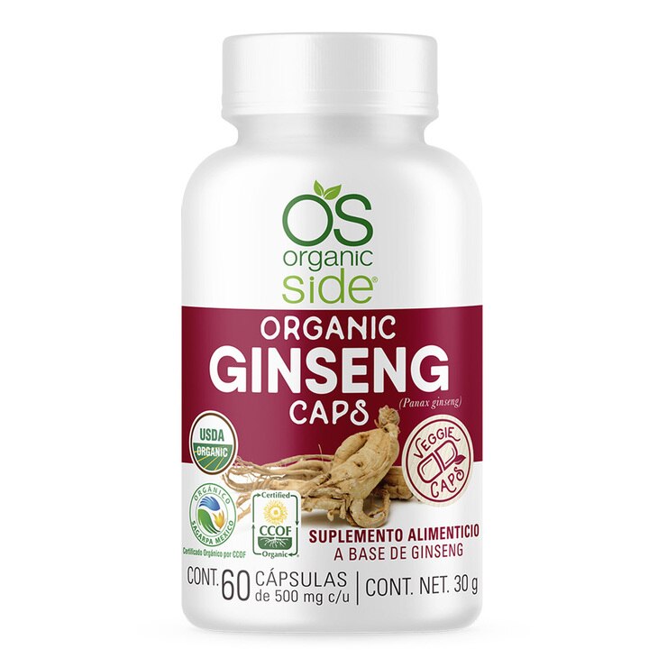 Organic Side Ginseng 2 Frascos 60 Cápsulas c/u. Costco México