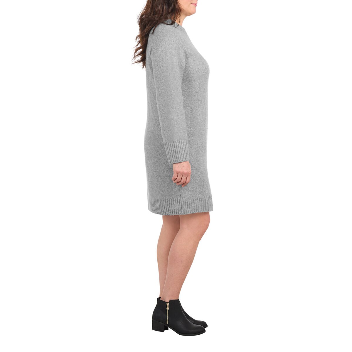 Dalia Vestido Tipo Suéter para Dama Gris Extra Grande