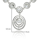 Mayfer, Juego de Collar y Aretes, Diseño Elegante, con Cristal Austríaco