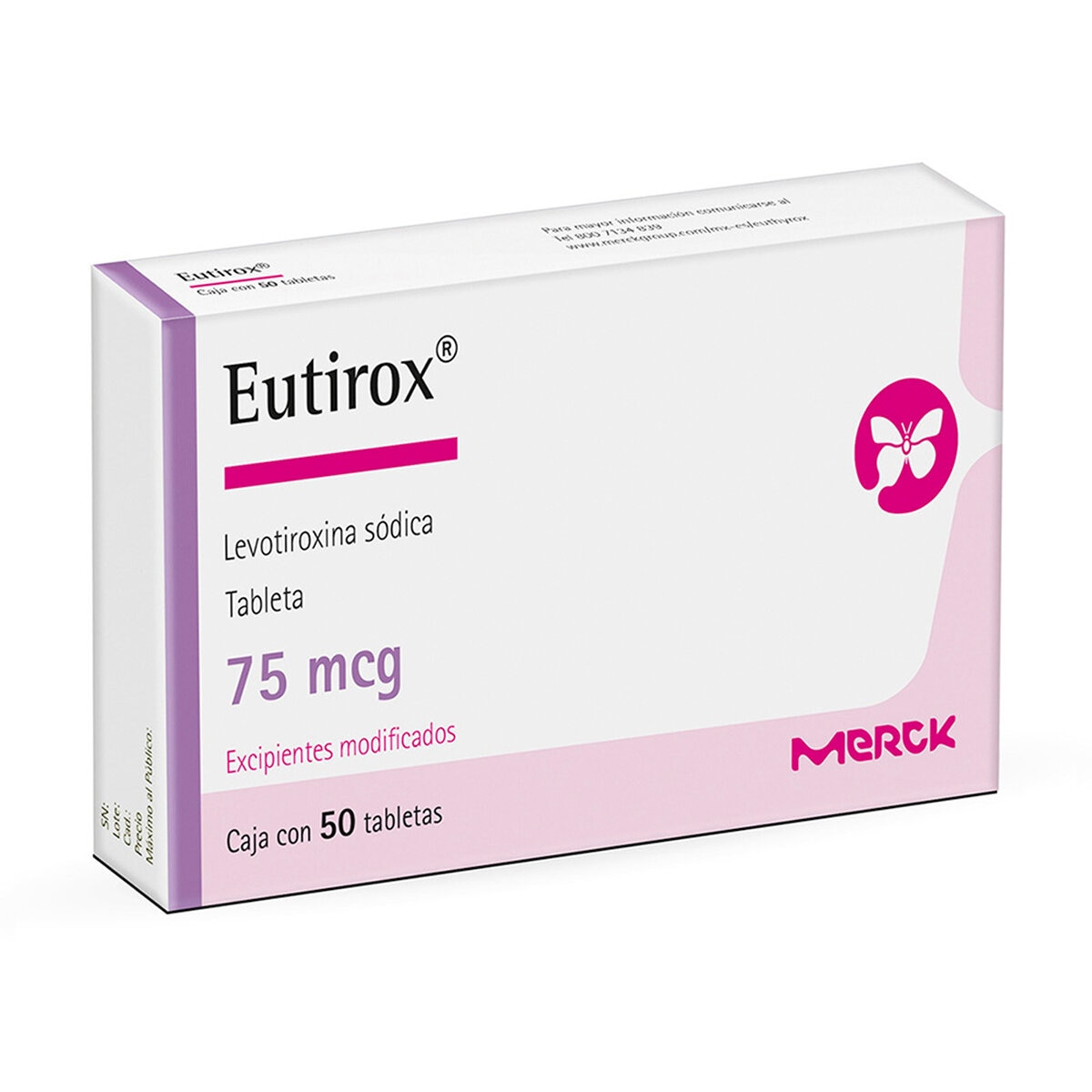 Eutirox 75mcg 50 Tabletas