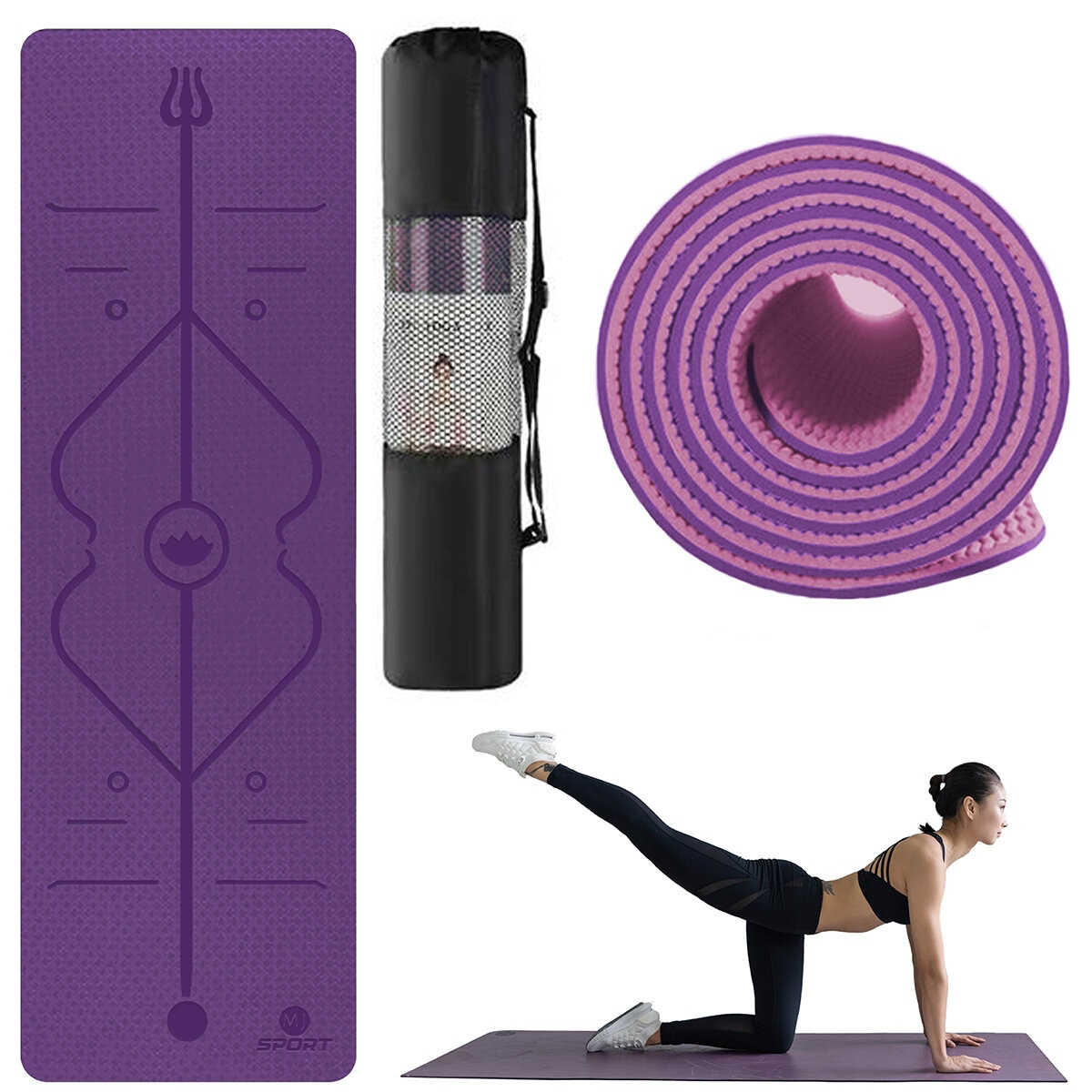Mist Jewel Tapete para Yoga Morado