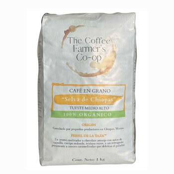 The Coffee Farmer’s Coop Café Selva De Chiapas 100% Orgánico Grano Entero 1kg