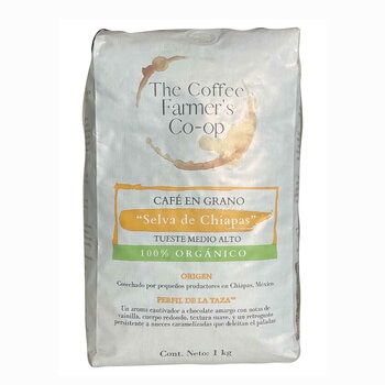 The Coffee Farmer’s Co-op Café Selva De Chiapas 100% Orgánico Grano Entero 1kg