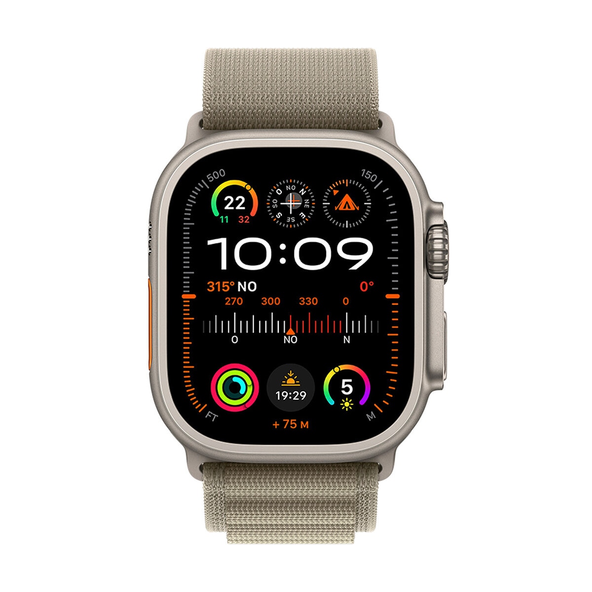 Apple Watch Ultra 2 (GPS + Cellular) Caja de titanio 49mm con Correa Alpine verde