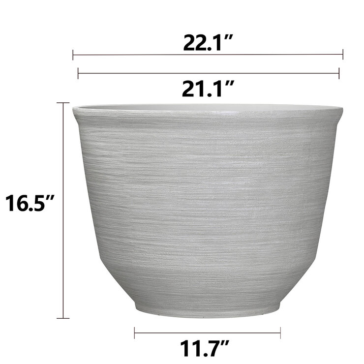 Blaire, Maceta de Resina de 22" Color Blanco Blaire, Maceta de Resina de 22" Color Blanco