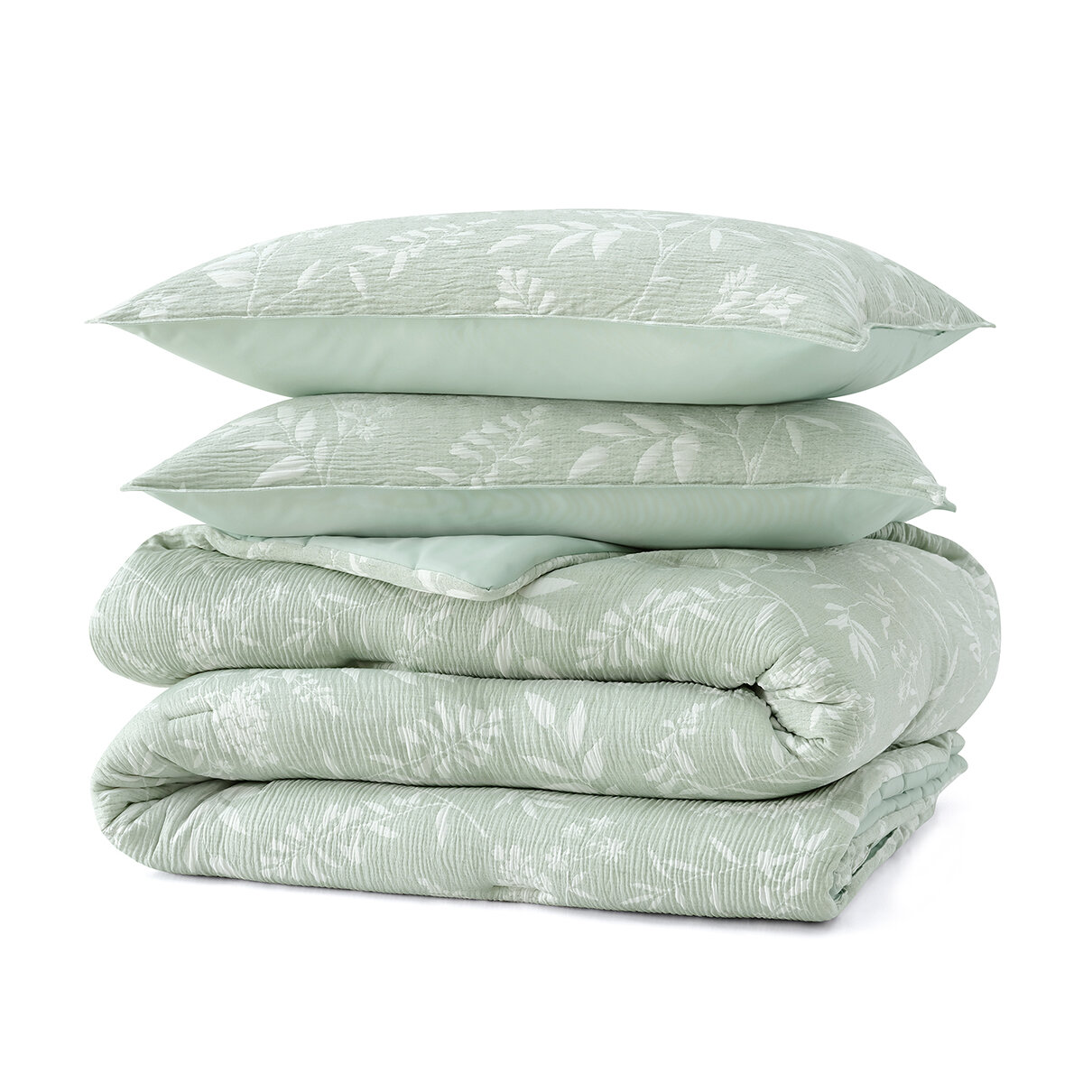 Charisma, Juego de Edredón Queen de 3 piezas, Color Verde