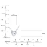 Collar de Diamantes 0.14 CTW, con Dije de Corazón , Oro 14K