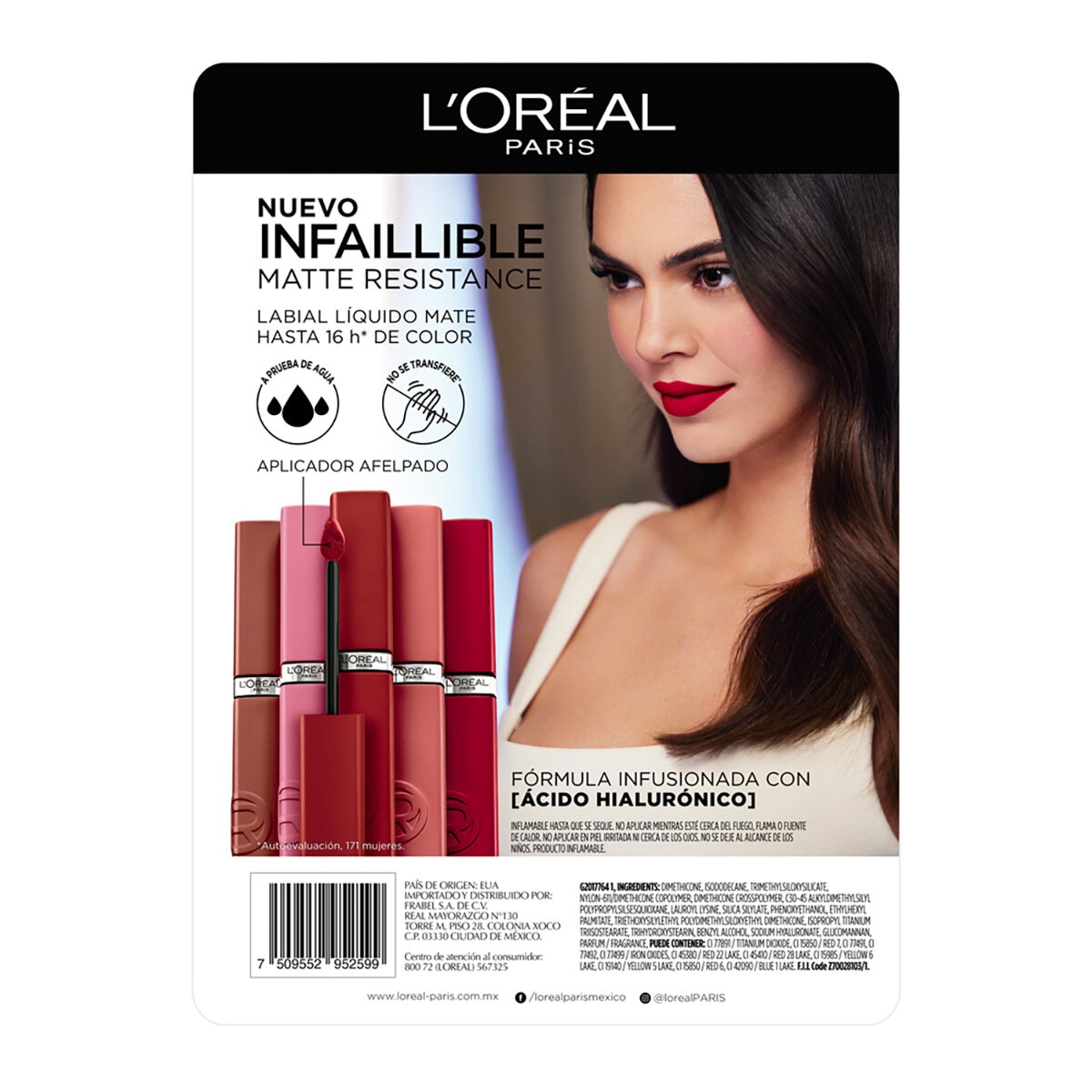 L'Oréal Paris Le Matte Resistance Labial Líquido 4 pzas