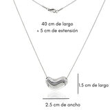 Mayfer, Juego de Collar y Anillo Ajustable, en Alineación de Metal Bañado en Rodio