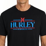 Hurley Playera para Caballero Negro Grande