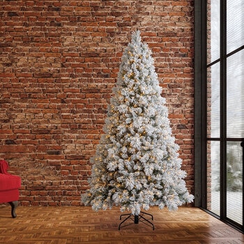 Árbol de Navidad Nevado Pre-Iluminado 2.2m con 1,150 Luces Radiant Micro LED