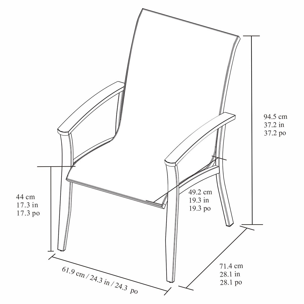 Agio, Clearfield Comedor para Jardín de 5 Piezas