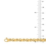 Pulsera de Corazones, Oro Amarillo 14K