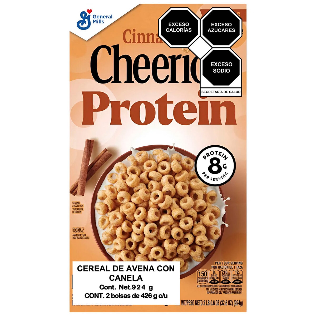 Cheerios Cereal de Avena con Canela 2/426 g