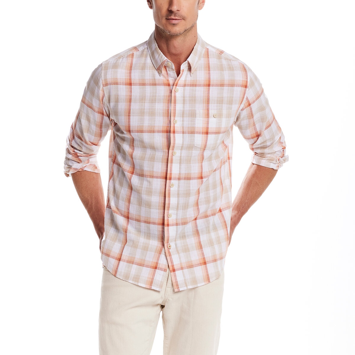 Weatherproof Vintage Camisa para Caballero Café Chica