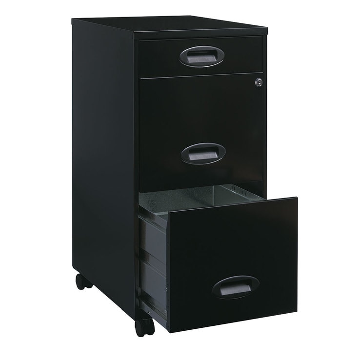 Hirsh archivero metálico dos cajones tamaño carta y un cajón lapicero