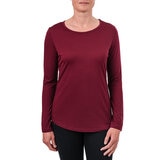 Seg'Ments Playera de Manga Larga y Cuello Redondo para Dama Rojo Extra Extra Grande