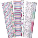 KS Papel Para Envolver Doble vista Primavera, Pasteles de Colores