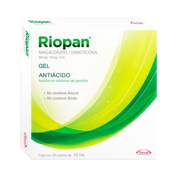 Riopan Suspensión 2 cajas con 20 sobres de 10 ml c/u