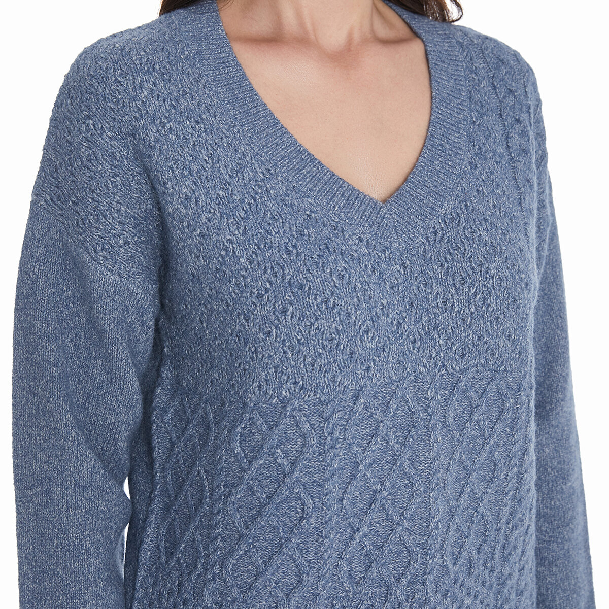 Frye Suéter para Dama Azul Extra Grande Frye Suéter para Dama Azul Extra Grande