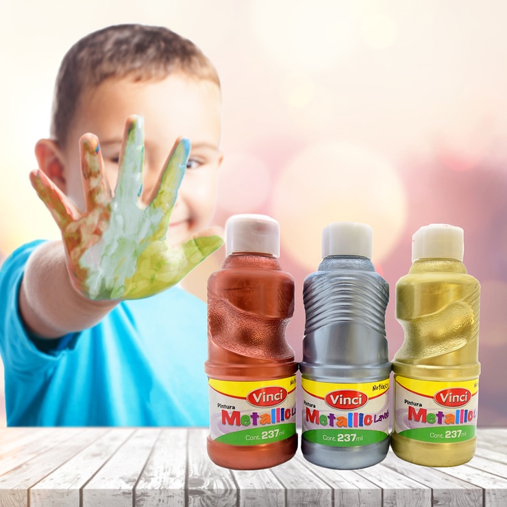 Vinci temperas de colores metálicos