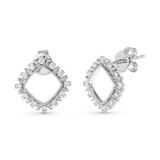Aretes de Diamantes 0.25ctw, Oro Blanco 14K