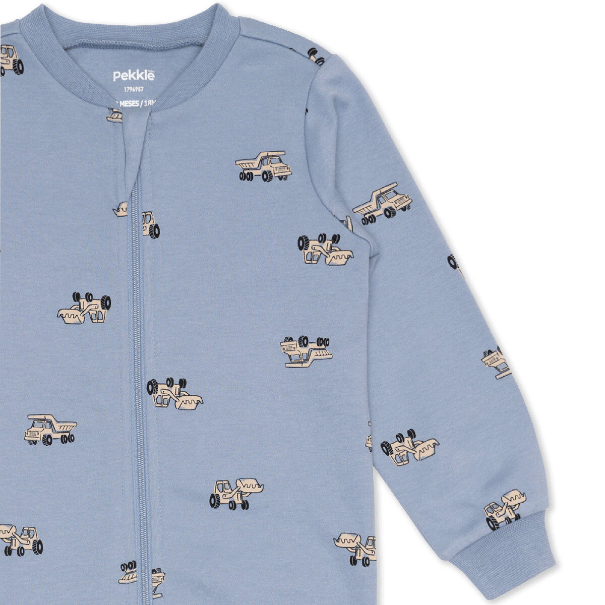 Pekkle Mameluco 2 piezas para Bebés Gris 24 Meses