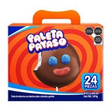 Ricolino Paleta Payaso de Malvavisco Cubierto con Chocolate y Gomitas 24 pzas