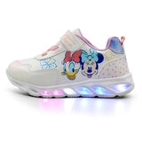 Disney Minnie & Daisy, Tenis Color Blanco con Luces, para Niña Varias Tallas