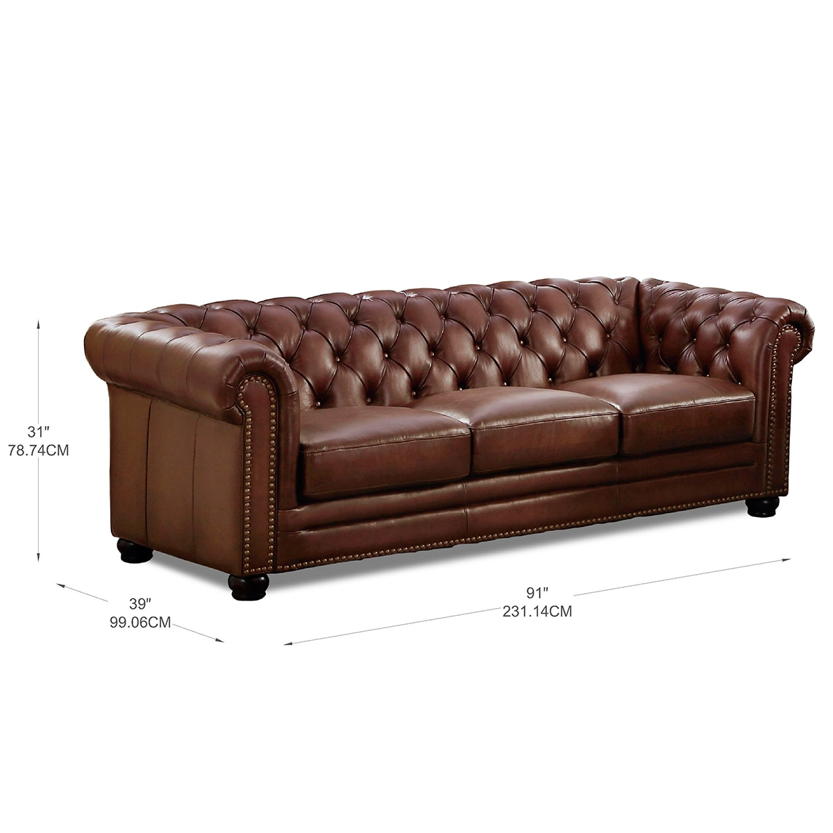Prospera Home, Allington, set de 3 piezas, sofá, sillón y otomano, piel