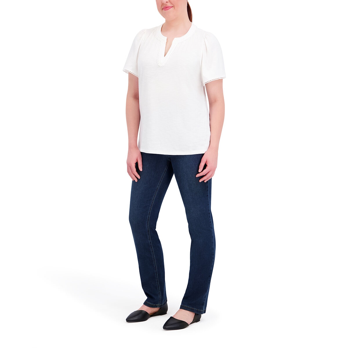Jones NY Signature Blusa para Dama Blanco EE Grande