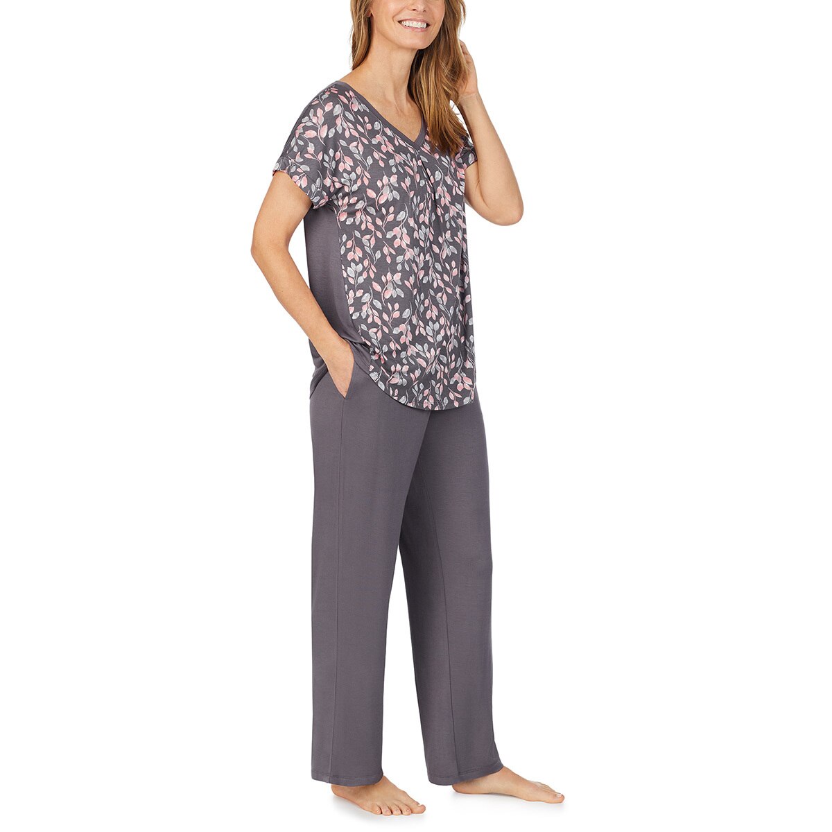 Carole Hochman, Pijama de 2 Piezas para Dama, gris