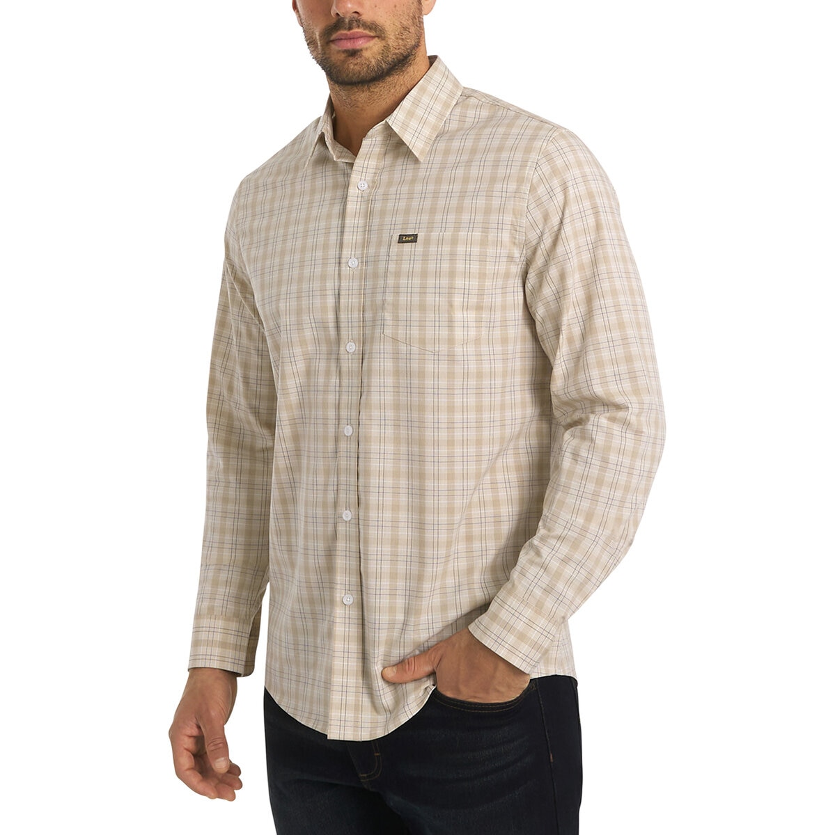 Lee Camisa para Caballero Café Chica