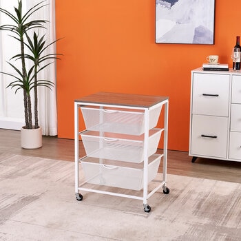 Carrito Rodante de Malla Metálica con 3 Niveles Carrito Rodante de Malla Metálica con 3 Niveles