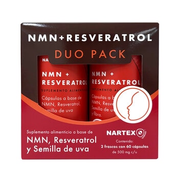 NMN + Resveratrol 2 Frascos de 60 Cápsulas