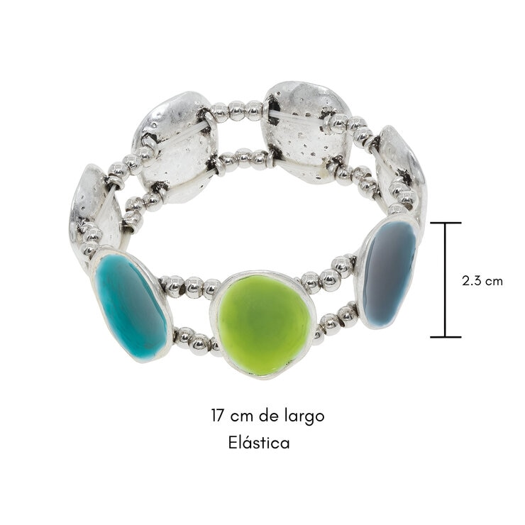 Tropicart, Juego de Collar, Aretes y Pulsera en Tonos Azules Tropicart, Juego de Collar, Aretes y Pulsera en Tonos Azules