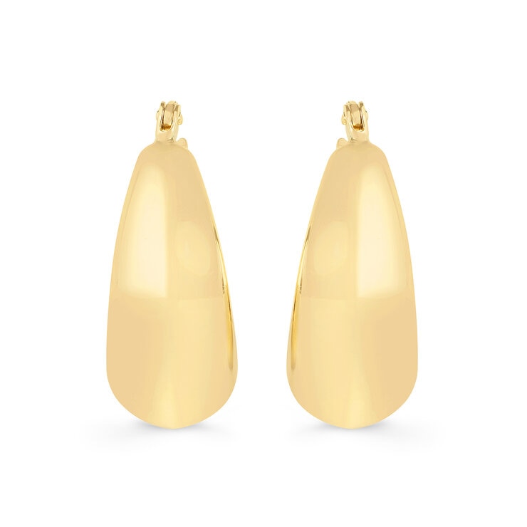 Arracadas 'V', Oro Amarillo 14K