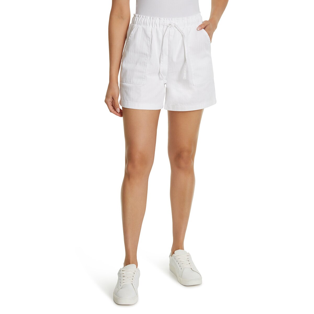 Vintage American Shorts Mezclilla para Dama Blanco Grande