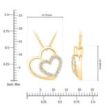 Collar de Diamantes 0.15CTW con Dije de Corazón, Oro 14K