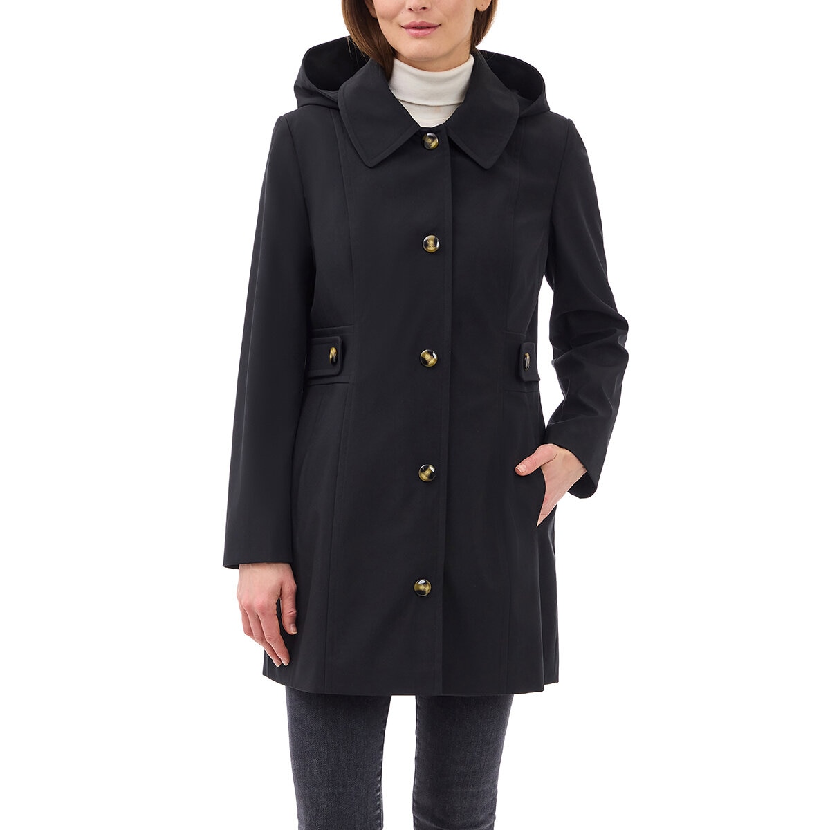 Anne Klein Chamarra para Dama Negro EE Grande