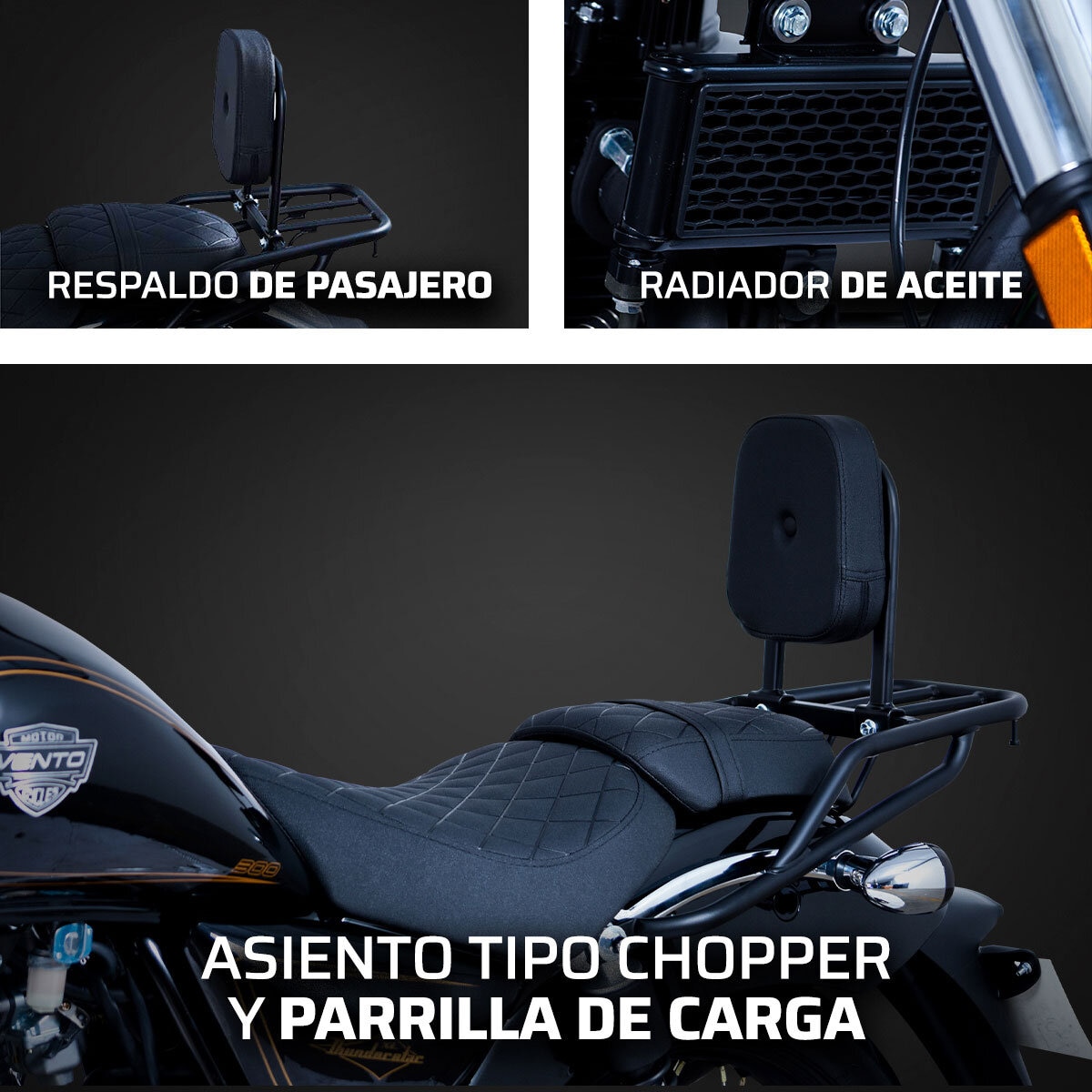 Vento Motocicleta Thunderstar 300cc Negro