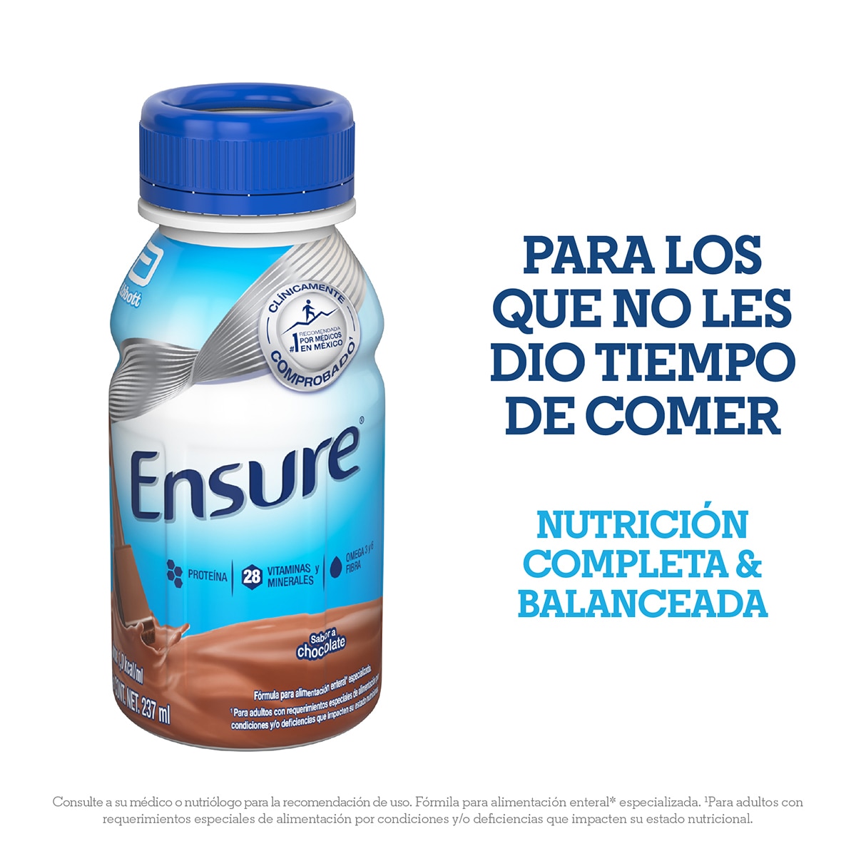 Ensure Suplemento Alimenticio Sabor Chocolate 16 pzas de 237 ml