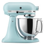 KitchenAid, Batidora Artisan, Tazón de acero inoxidable pulido con asa, 4.7 L, Mineral Blue