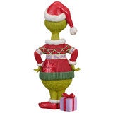 Jim Shore, Figura Decorativa de Grinch con Suéter Navideño, Pintada a Mano