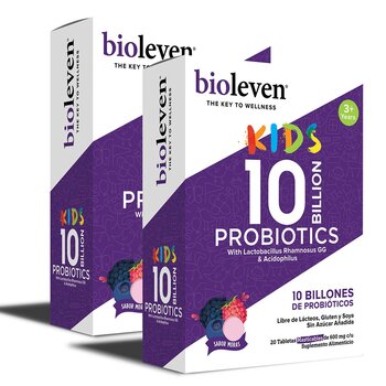 Bioleven Kids Probióticos 10 Billones 2 Cajas con 20 Tabletas c/u