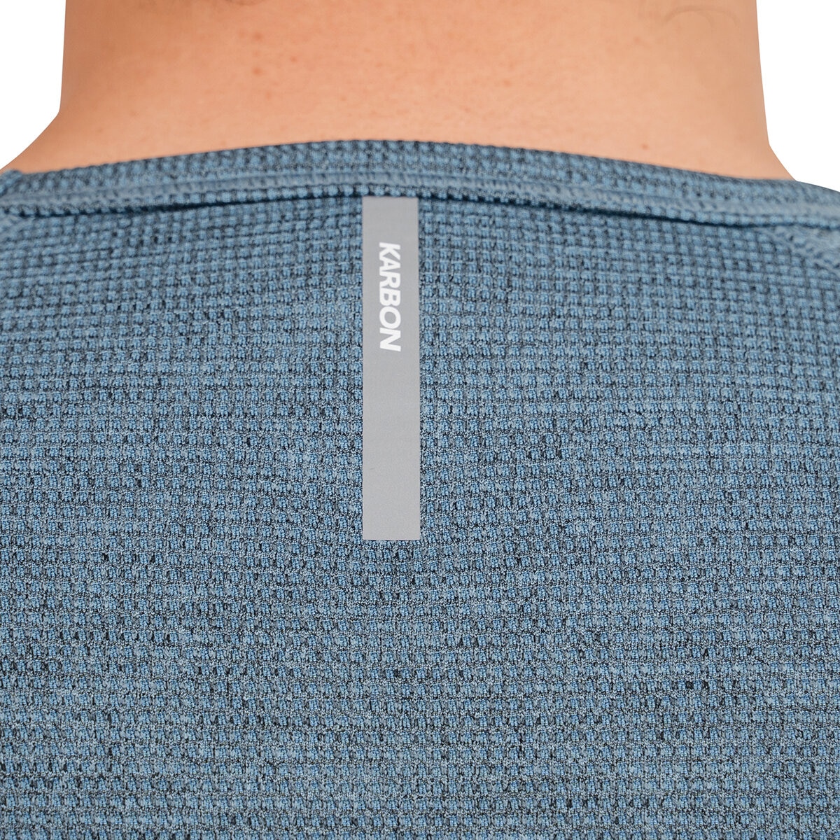 Karbon Camiseta Deportiva para Caballero azul extra grande