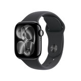Apple Watch Series 11 (GPS + Celular) 42mm Aluminio Negro Azabache + Correa Deportiva Negra - Talla M/L