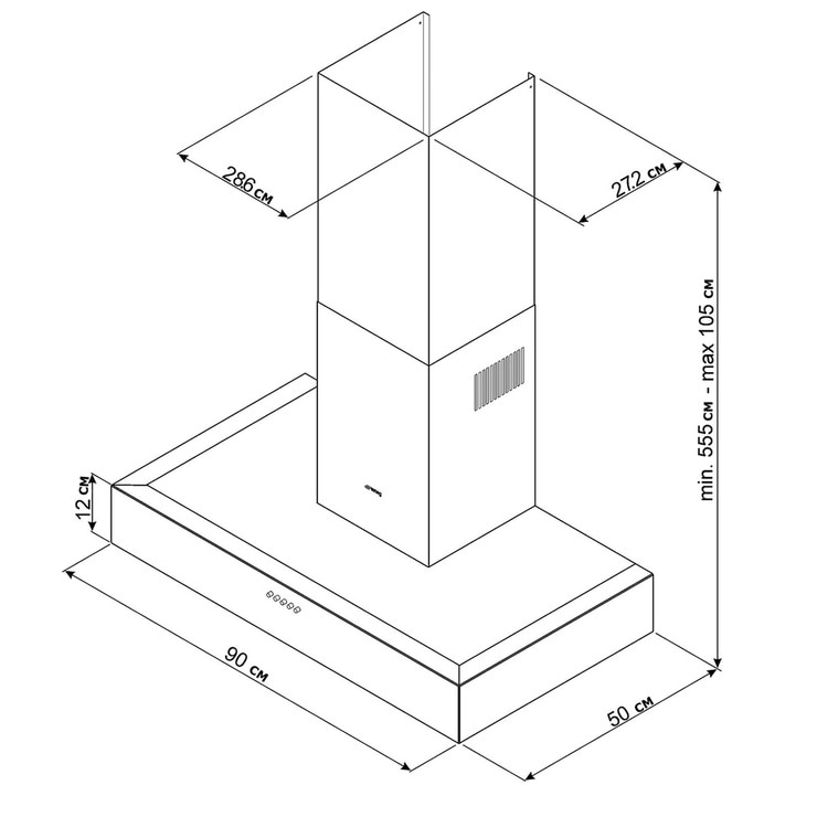 Smeg Campana de Pared 90cm