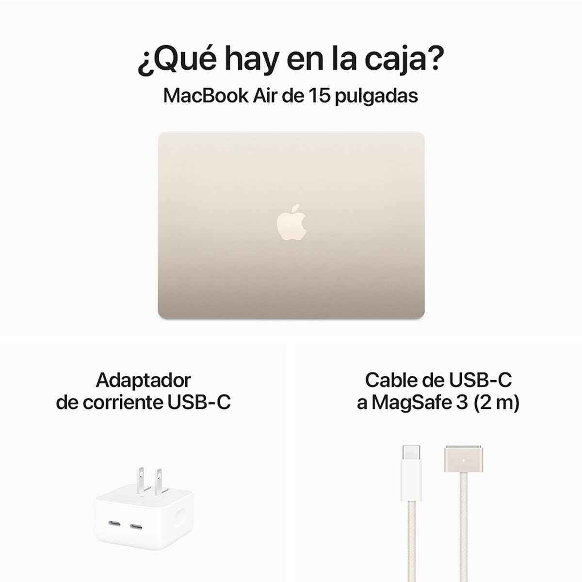 Apple MacBook Air 15" Chip M3 256GB Blanco Estelar