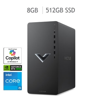 HP Victus Gaming 15L TG02-1001la Desktop Tower Intel Core i5 8GB 512GB SSD